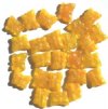 25 12mm Yellow Marble Swirl Butterfly Beads